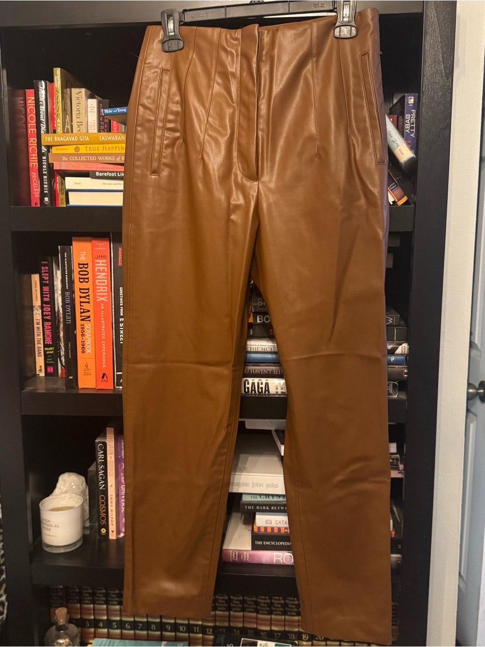 ZARA BROWN FAUX LEATHER PANTS